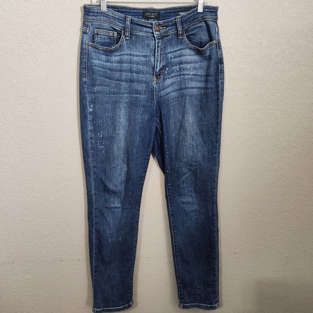 Judy Blue Los Angeles Womens Distressed Blue Denim Jeans Oversized Fit size 9